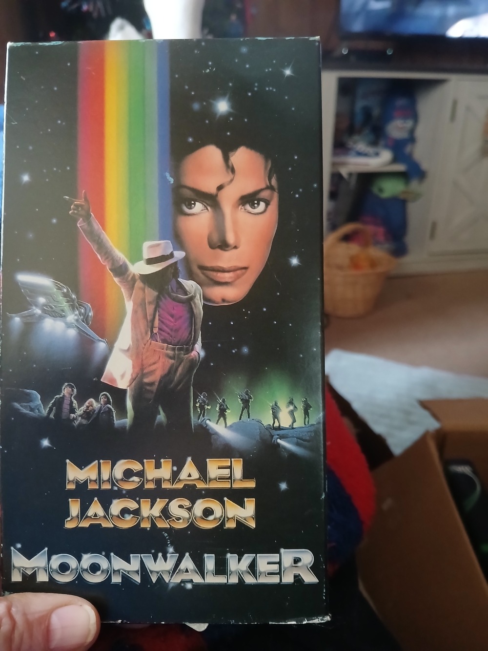 Michael Jackson Moonwalker VHS — Black with Rainbow Artwork